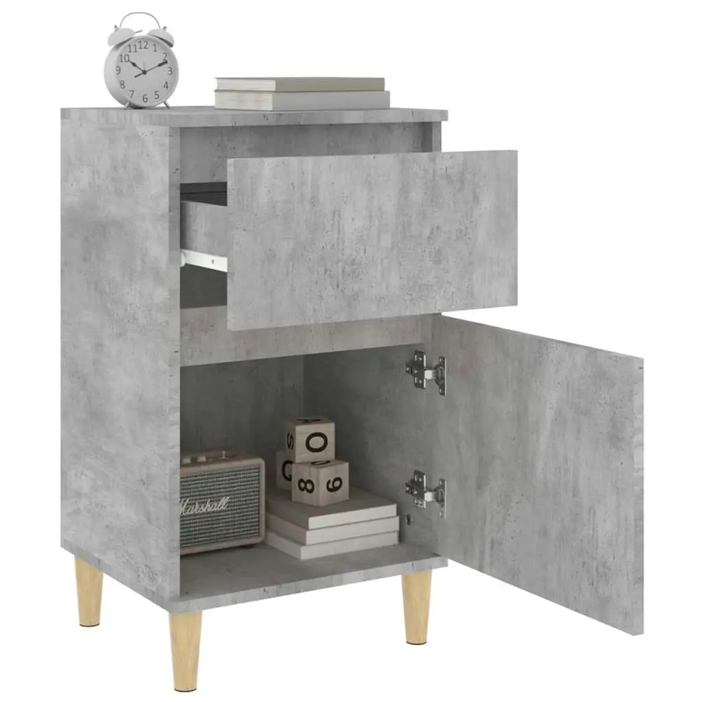 Bedside Cabinet Concrete Grey 40x35x70 cm 819700