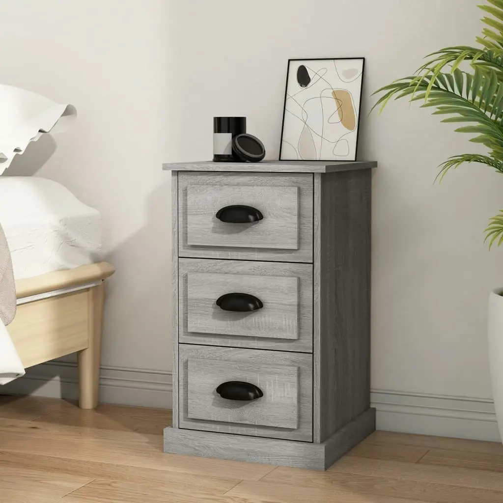 Bedside Cabinet Grey Sonoma 39x39x67 cm Engineered Wood 816166