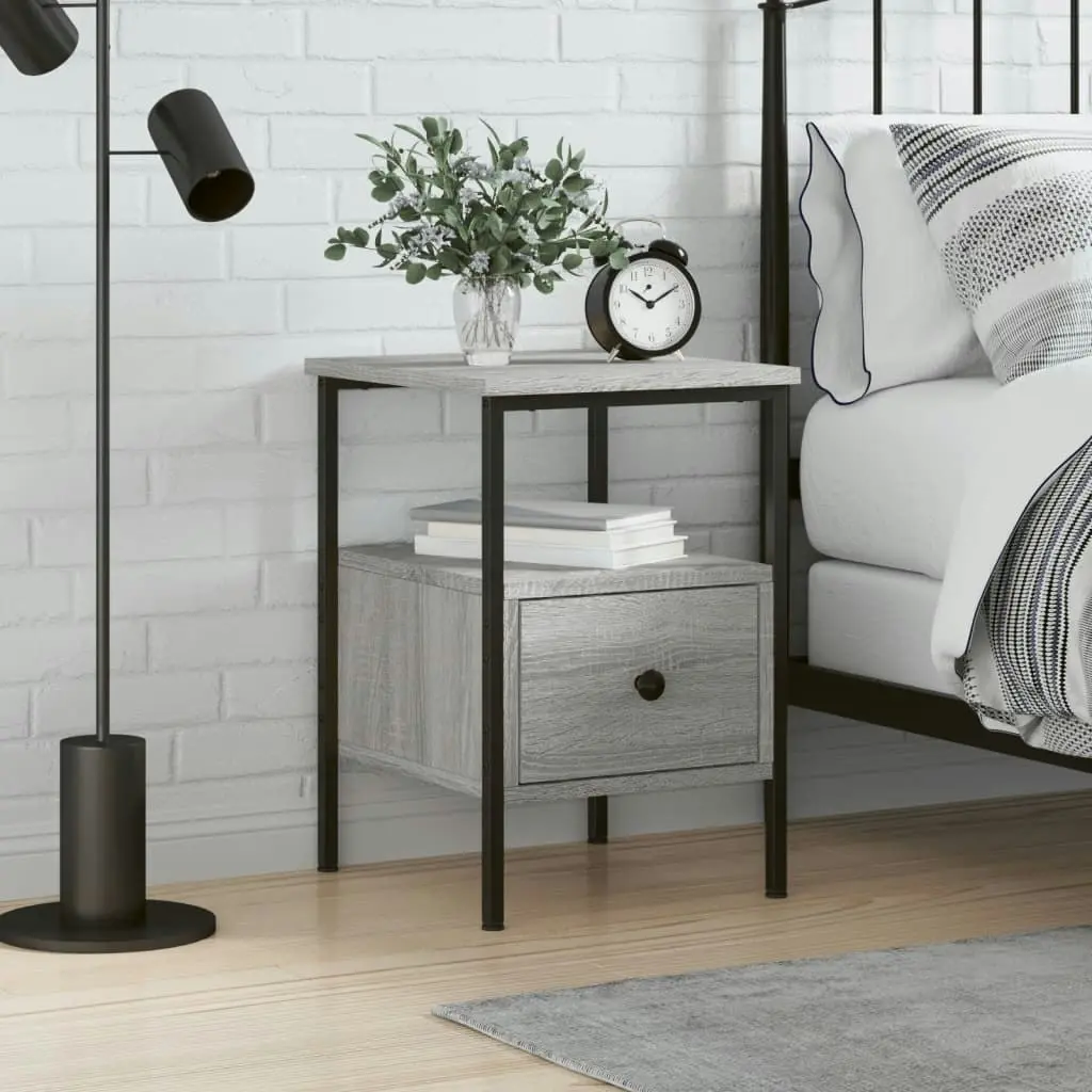 Bedside Cabinet Grey Sonoma 34x36x50 cm Engineered Wood 826049