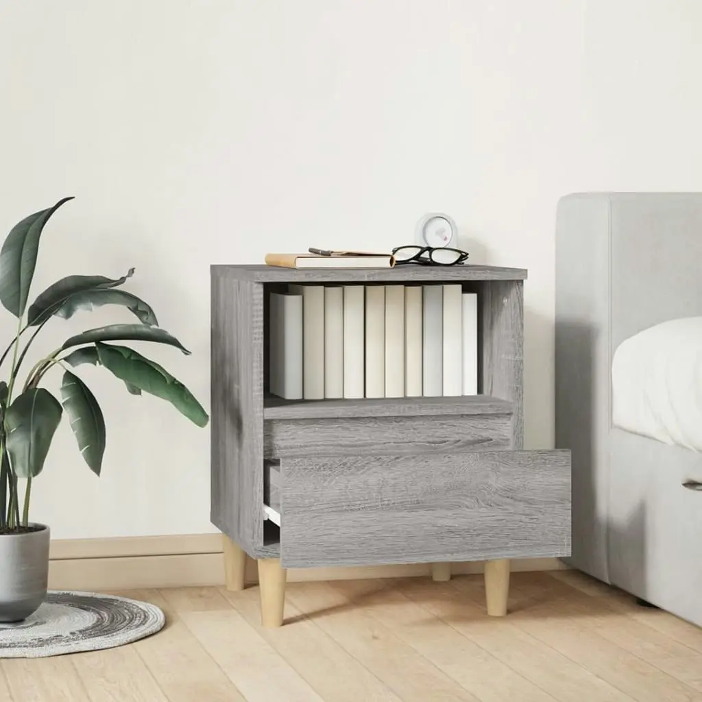 Bedside Cabinet Grey Sonoma 40x35x50 cm 821806