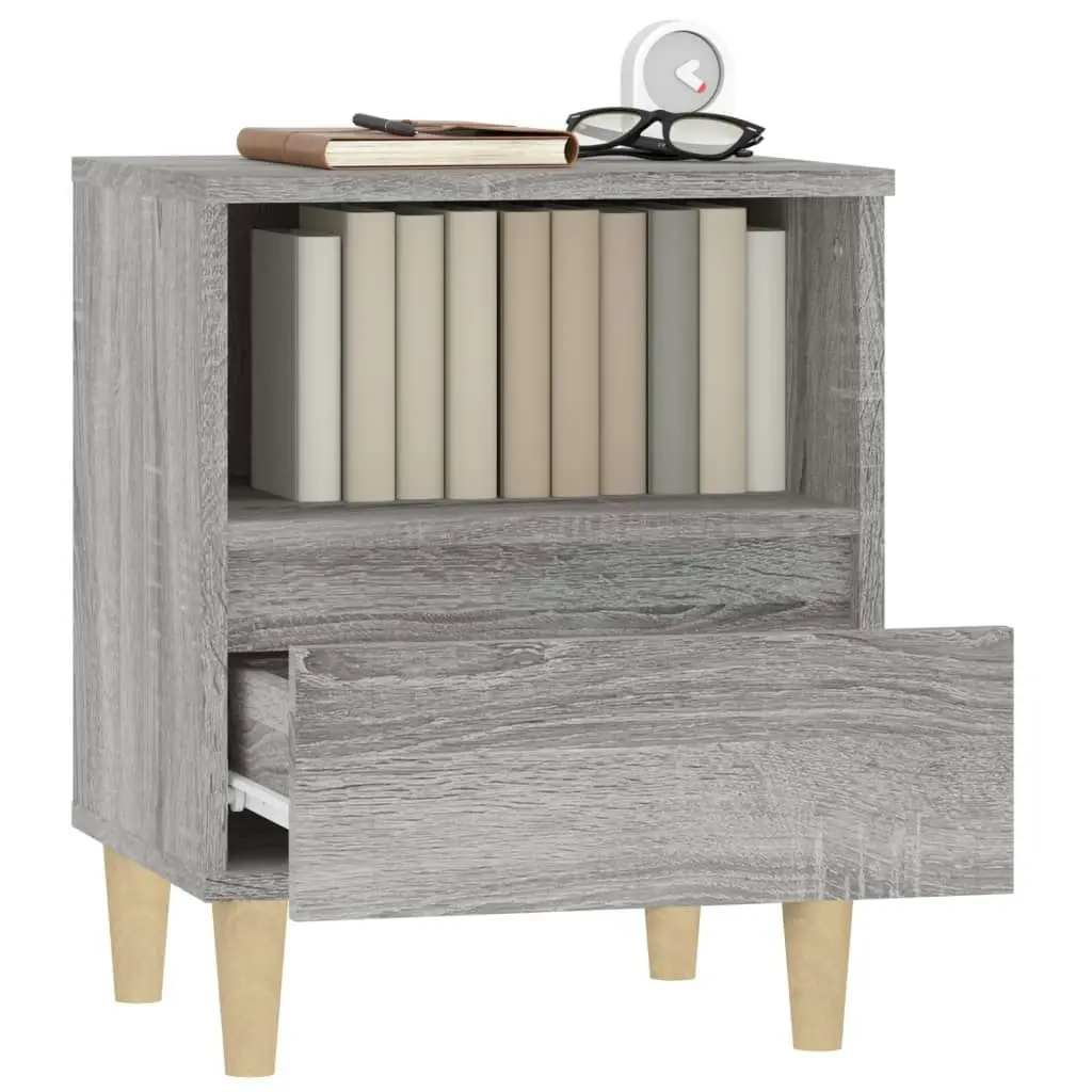 Bedside Cabinet Grey Sonoma 40x35x50 cm 821806