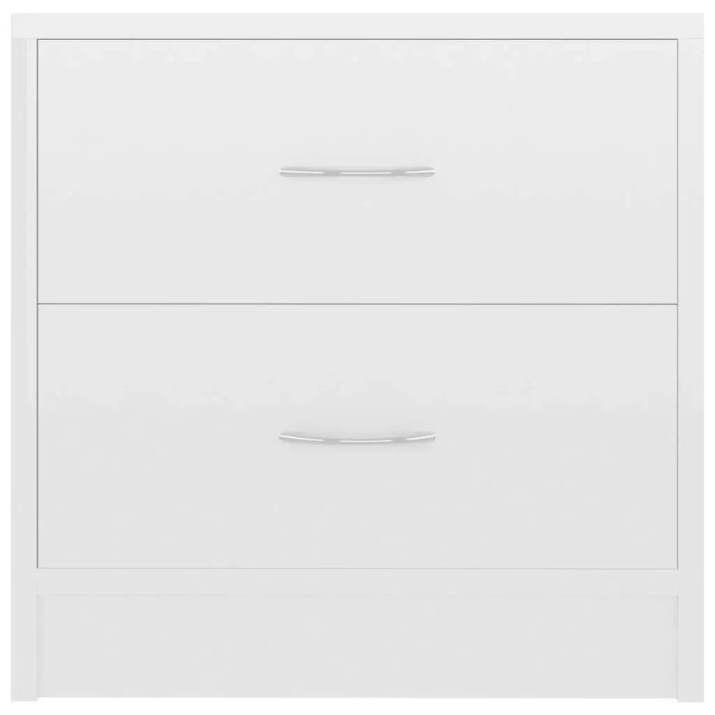 Bedside Cabinet High Gloss White 40x30x40 cm Engineered Wood 801047