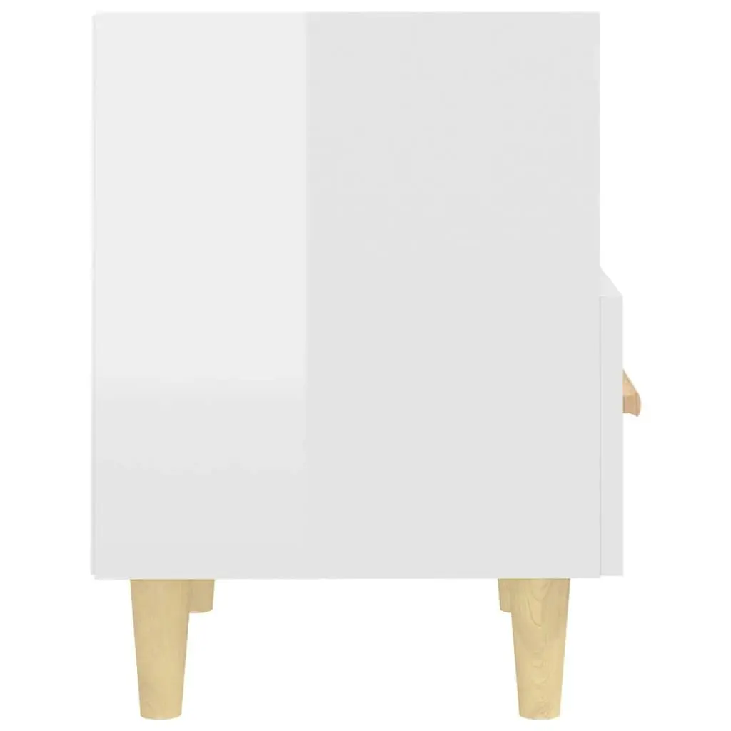 Bedside Cabinet High Gloss White 40x35x47 cm 812018