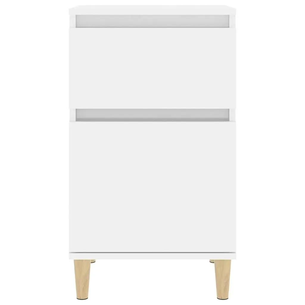 Bedside Cabinet High Gloss White 40x35x70 cm 819696