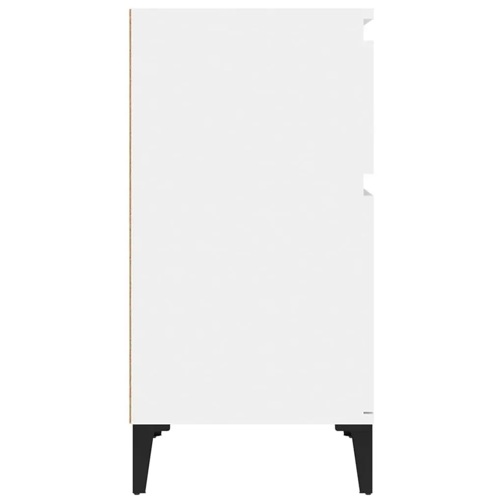 Bedside Cabinet High Gloss White 40x35x70 cm 819712