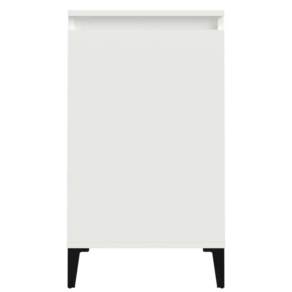 Bedside Cabinet High Gloss White 40x35x70 cm Engineered Wood 819648