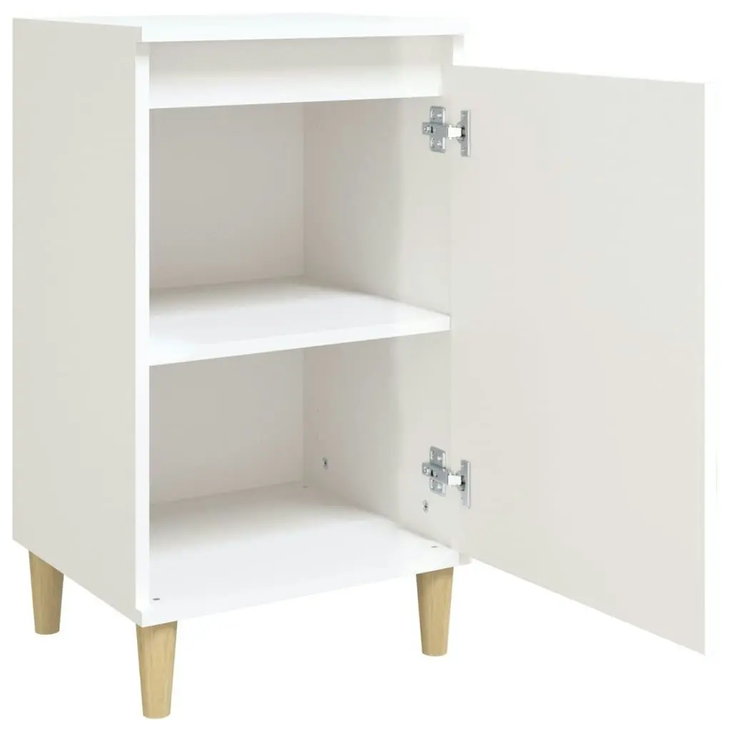 Bedside Cabinet High Gloss White 40x35x70 cm Engineered Wood 819632