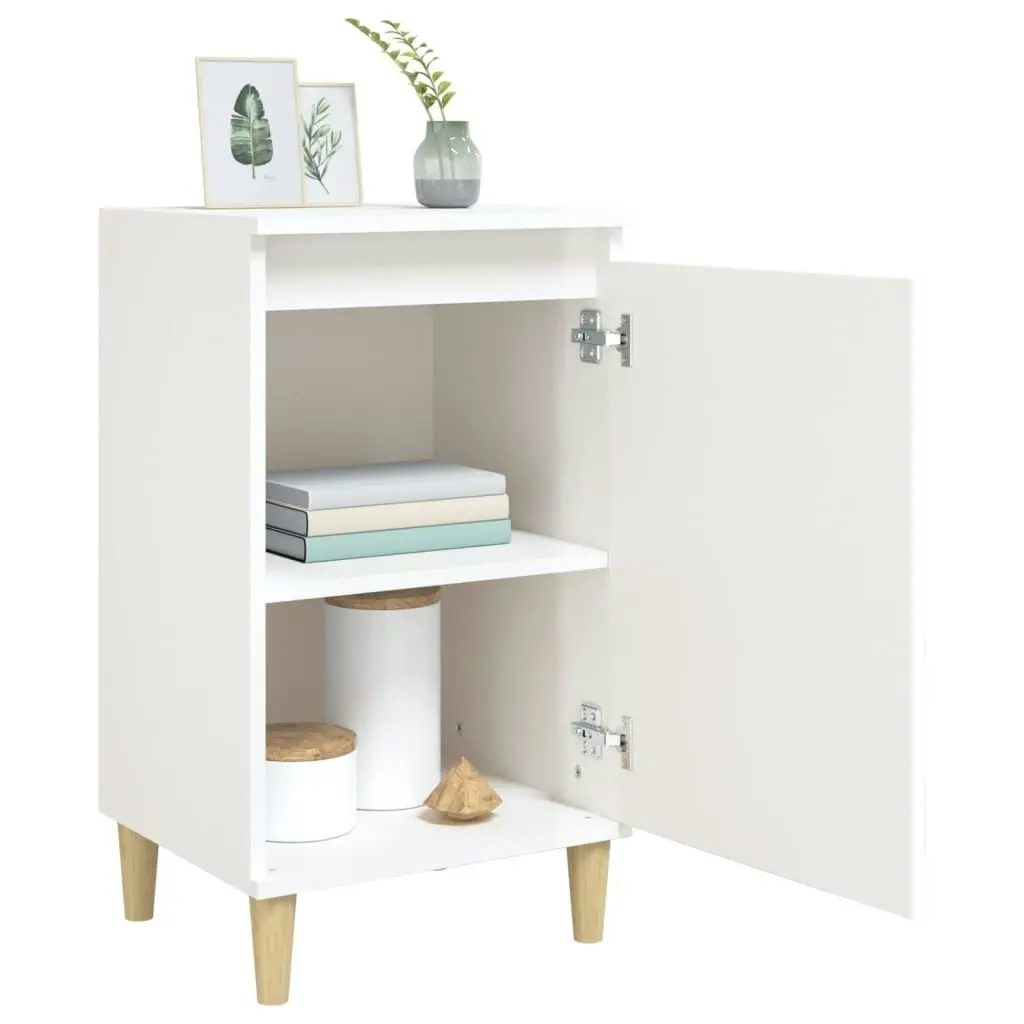 Bedside Cabinet High Gloss White 40x35x70 cm Engineered Wood 819632