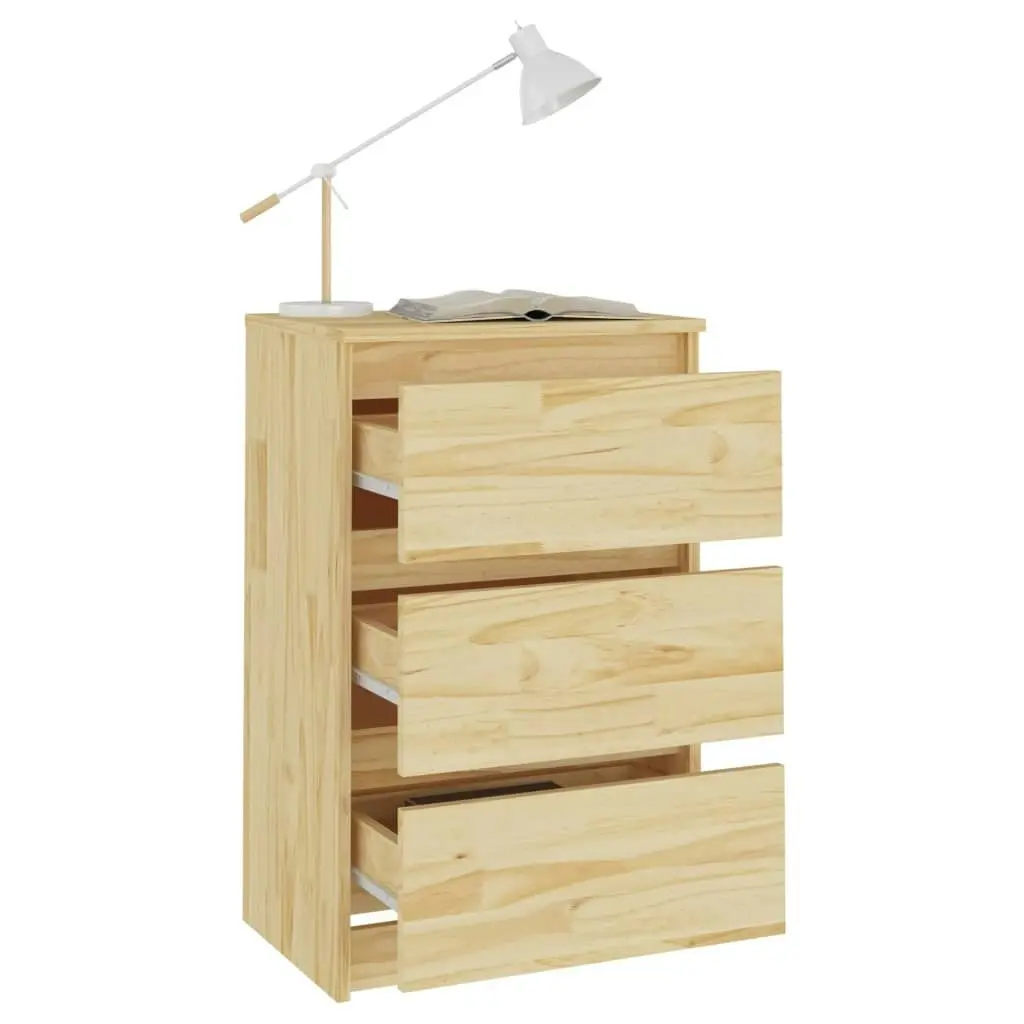 Bedside Cabinet 40x29.5x64 cm Solid Pine Wood 808083