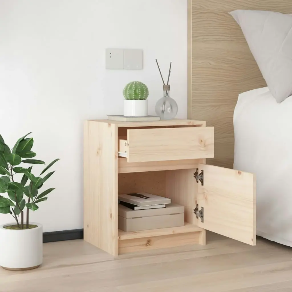 Bedside Cabinet 40x31x50 cm Solid Pinewood 808123