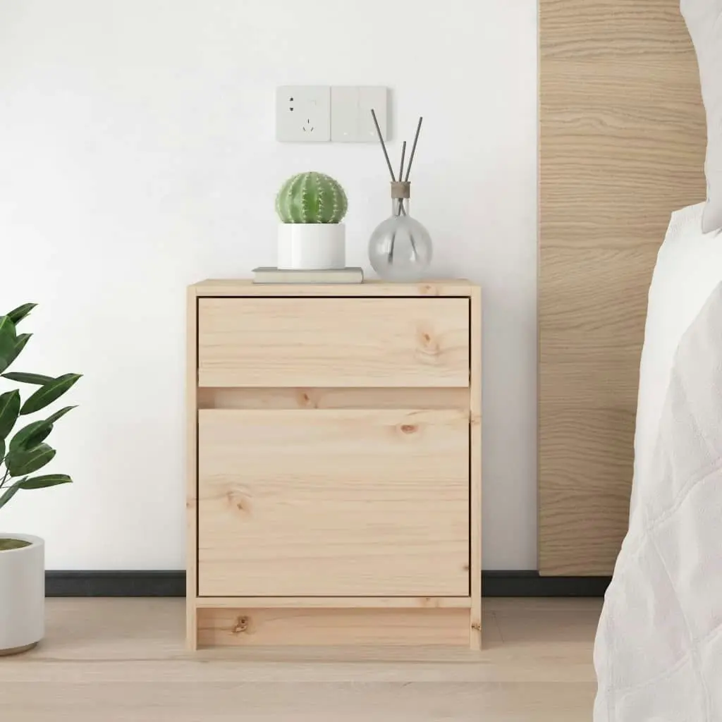 Bedside Cabinet 40x31x50 cm Solid Pinewood 808123