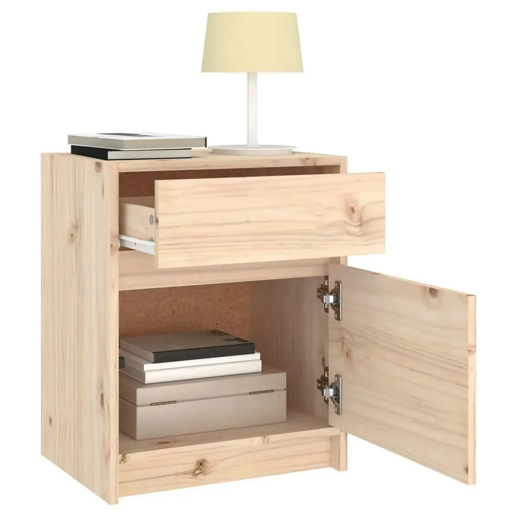 Bedside Cabinet 40x31x50 cm Solid Pinewood 808123