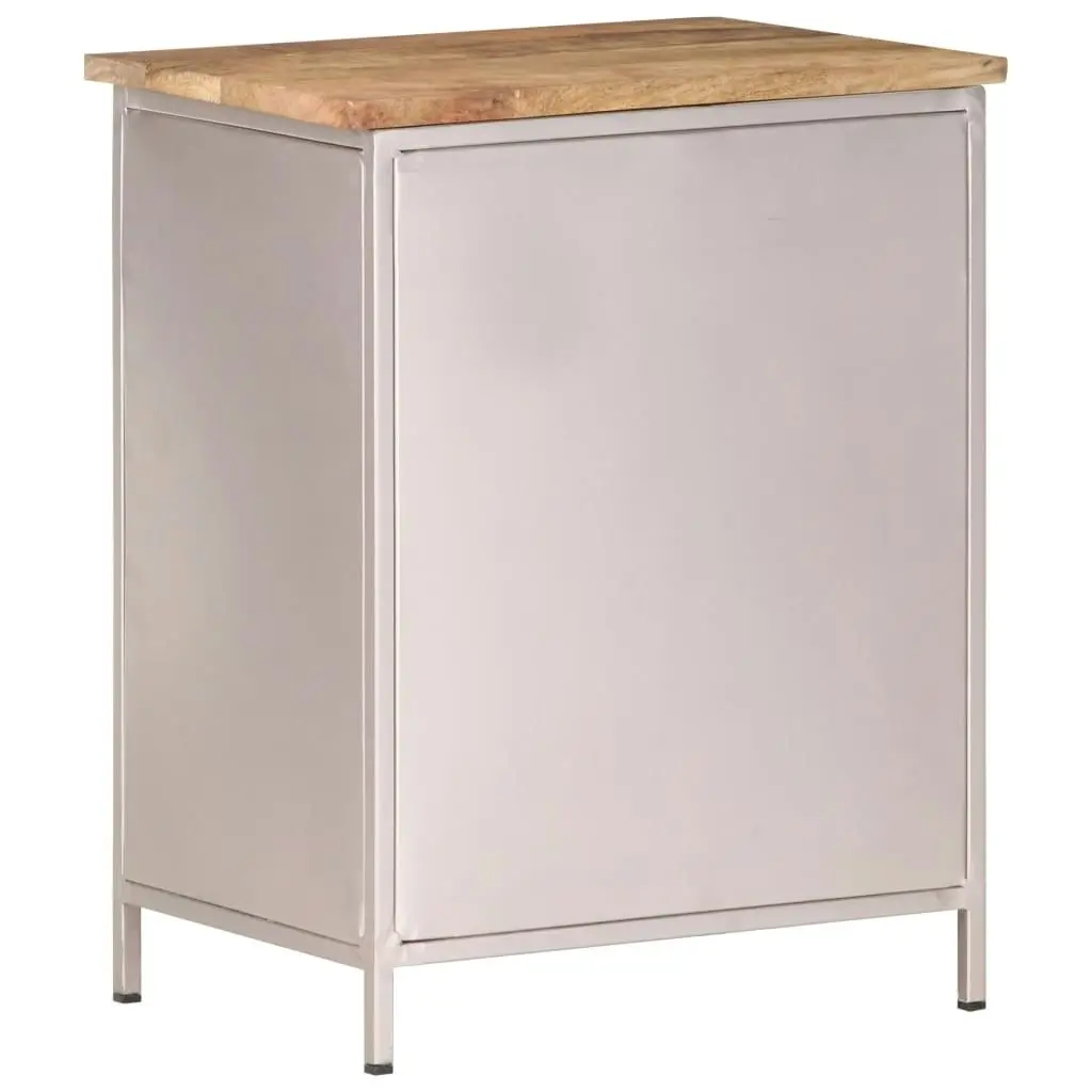 Bedside Cabinet 40x30x50 cm Rough Mango Wood 323738