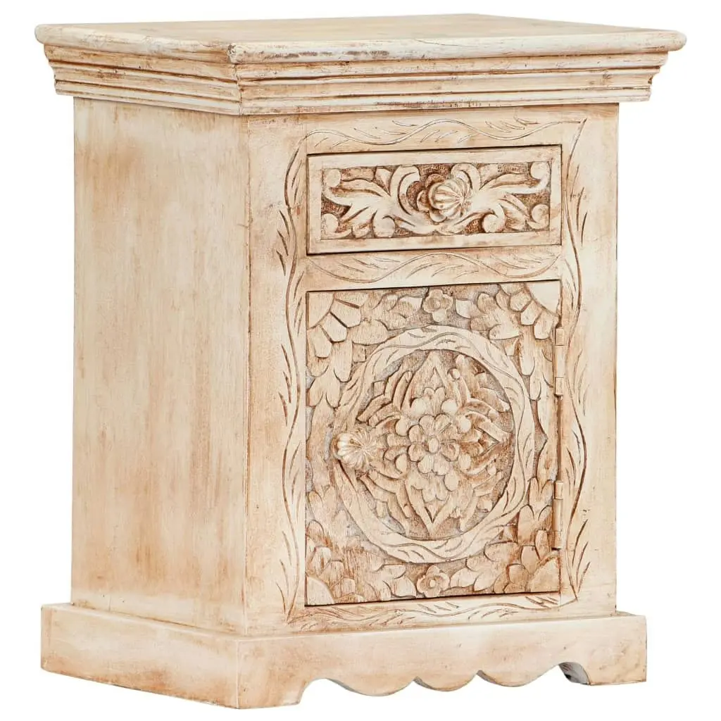 Bedside Cabinet 40x30x50 cm Solid Mango Wood 249876