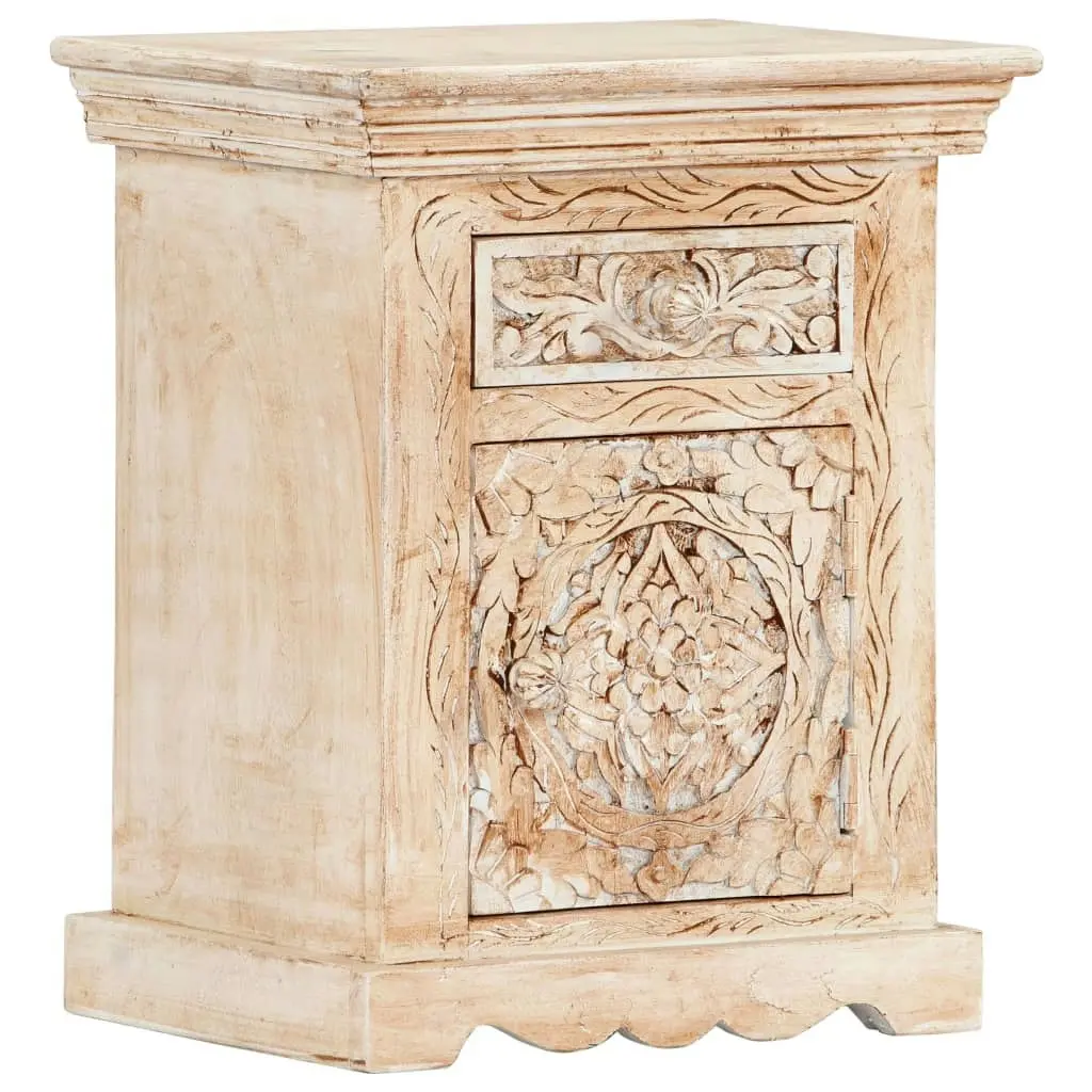 Bedside Cabinet 40x30x50 cm Solid Mango Wood 249876