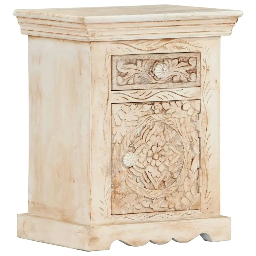 Bedside Cabinet 40x30x50 cm Solid Mango Wood 249876