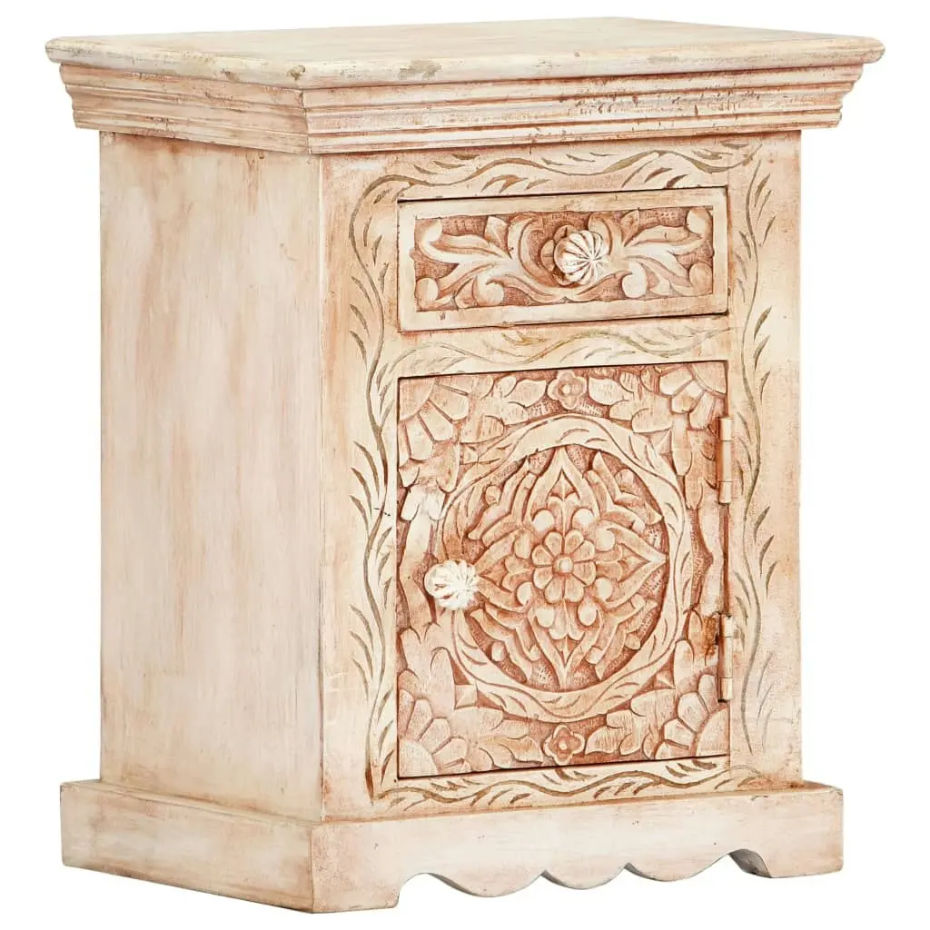 Bedside Cabinet 40x30x50 cm Solid Mango Wood 249876