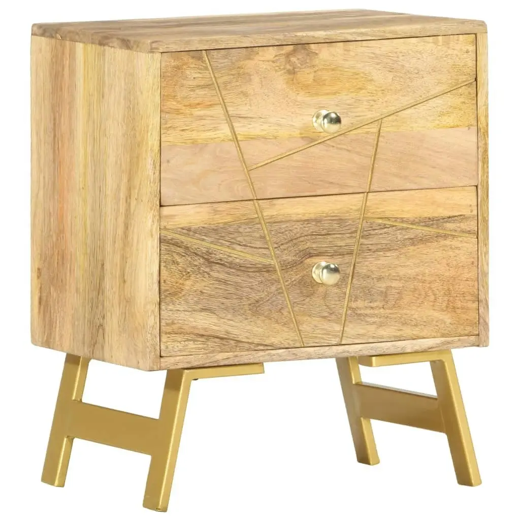 Bedside Cabinet 40x30x50 cm Solid Mango Wood 285876