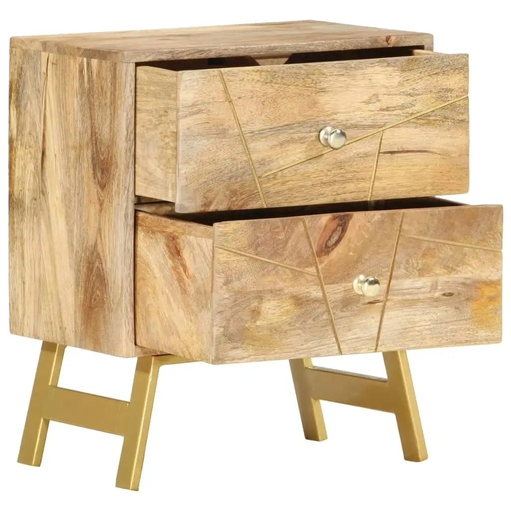 Bedside Cabinet 40x30x50 cm Solid Mango Wood 285876