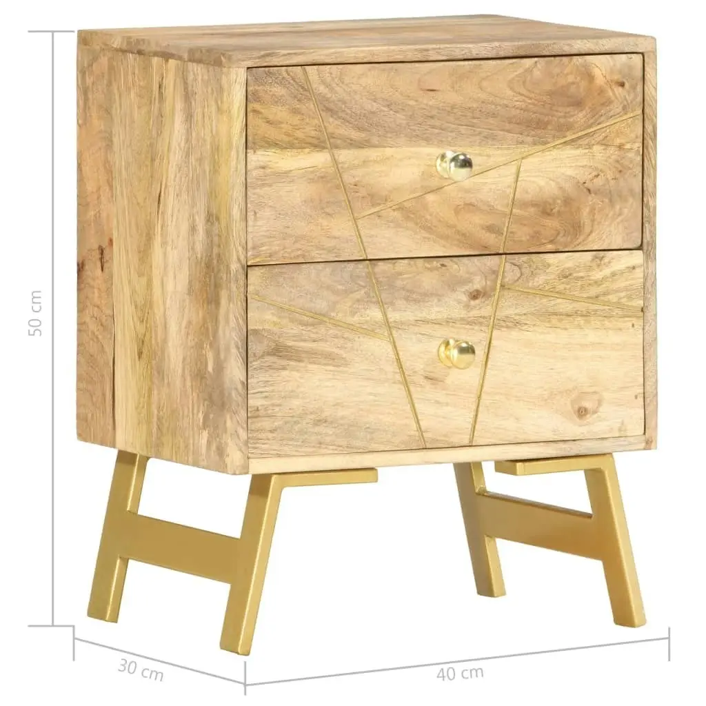 Bedside Cabinet 40x30x50 cm Solid Mango Wood 285876