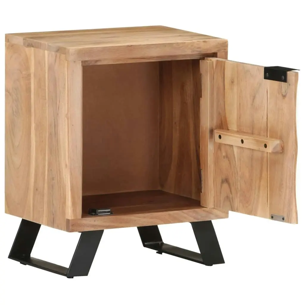 Bedside Cabinet 40x30x50 cm Solid Acacia Wood with Live Edges 323519