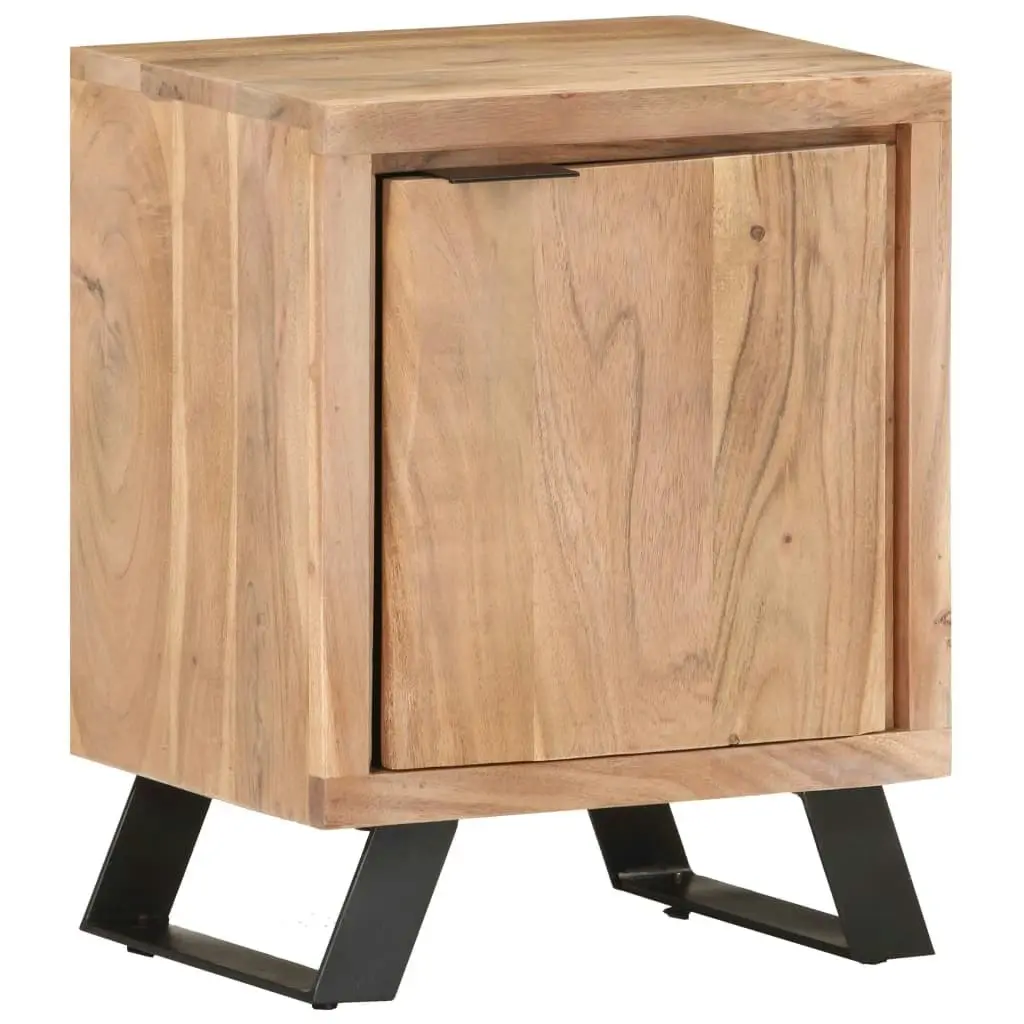 Bedside Cabinet 40x30x50 cm Solid Acacia Wood with Live Edges 323519