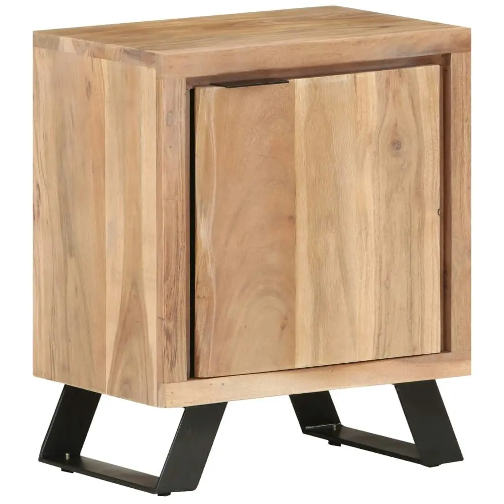 Bedside Cabinet 40x30x50 cm Solid Acacia Wood with Live Edges 323519