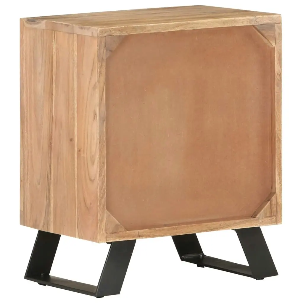 Bedside Cabinet 40x30x50 cm Solid Acacia Wood with Live Edges 323519