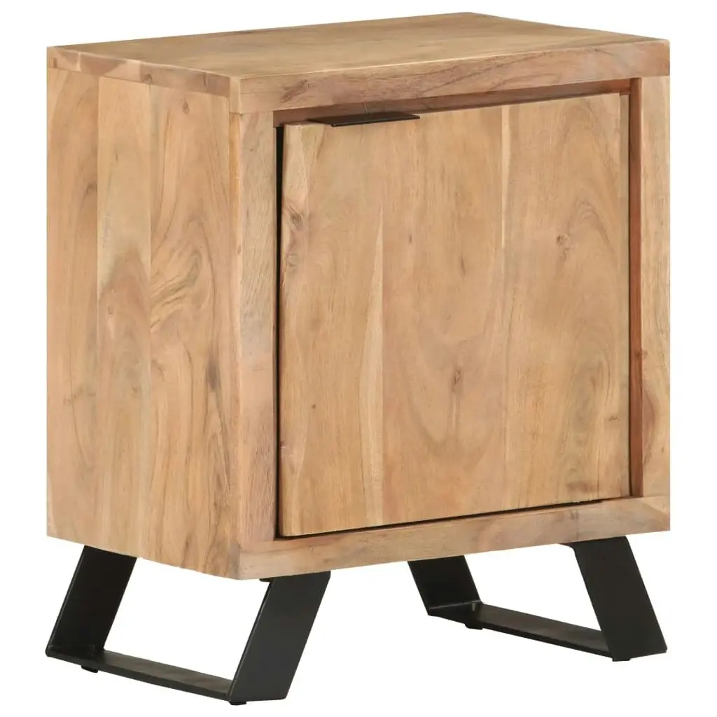 Bedside Cabinet 40x30x50 cm Solid Acacia Wood with Live Edges 323519