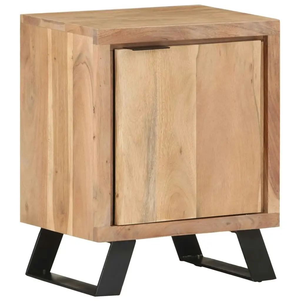 Bedside Cabinet 40x30x50 cm Solid Acacia Wood with Live Edges 323519