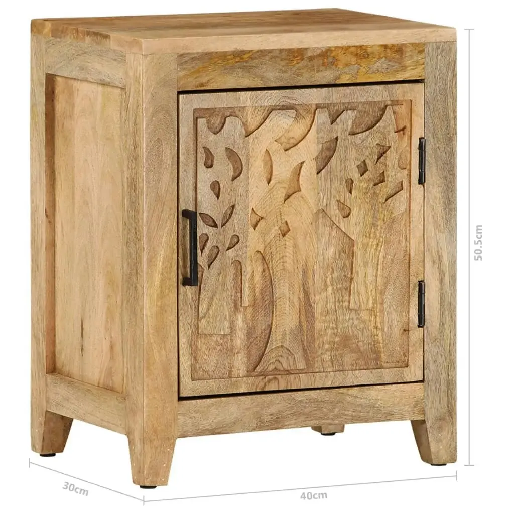 Bedside Cabinet 40x30x50 cm Solid Mango Wood 320811