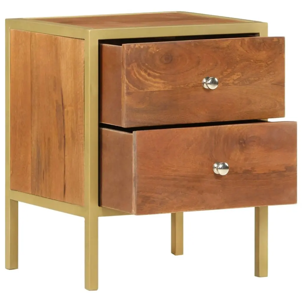 Bedside Cabinet 40x35x50 cm Solid Mango Wood 285856