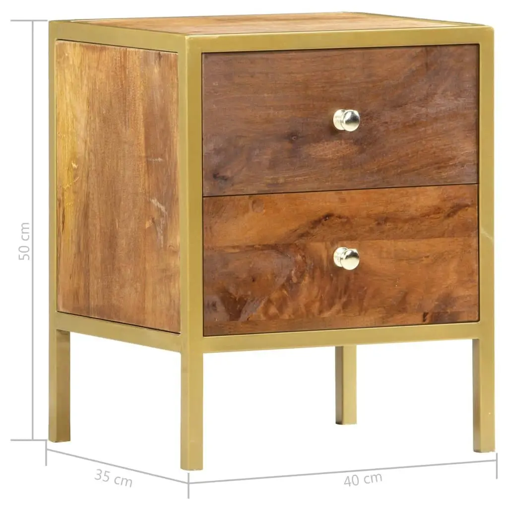 Bedside Cabinet 40x35x50 cm Solid Mango Wood 285856