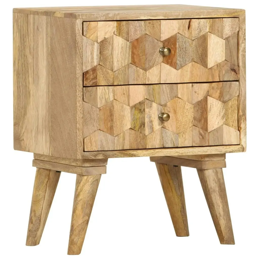 Bedside Cabinet 40x30x50 cm Solid Mango Wood 286125