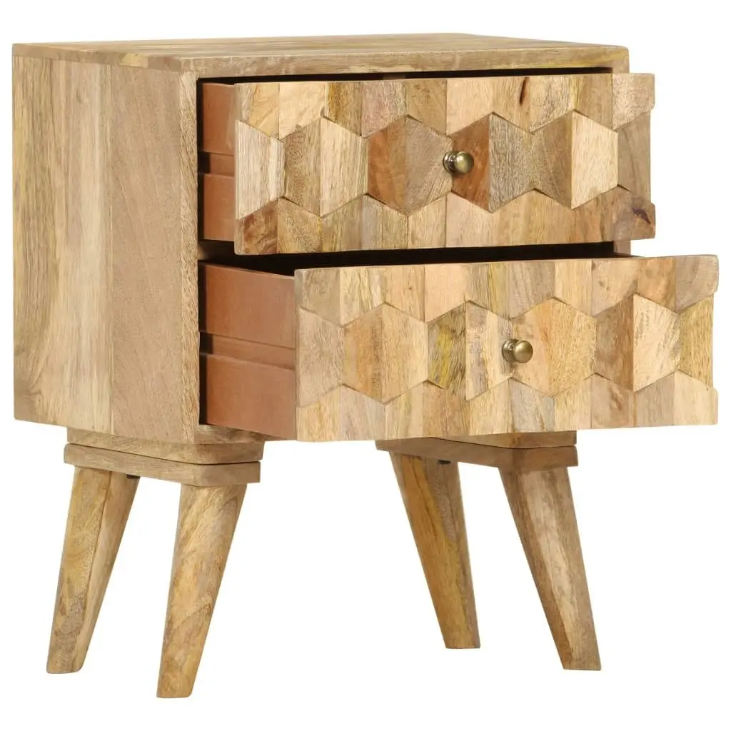 Bedside Cabinet 40x30x50 cm Solid Mango Wood 286125