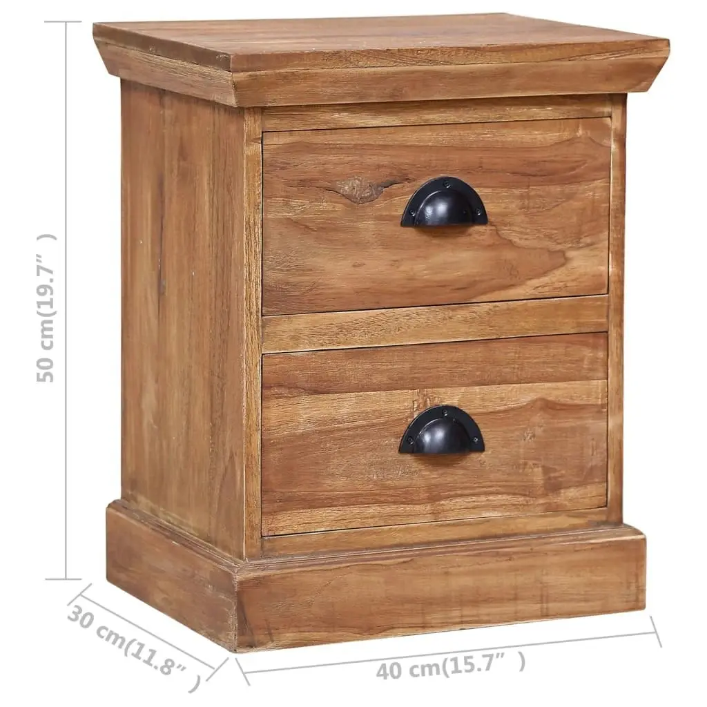 Bedside Cabinet 40x30x50 cm Solid Teak 285309