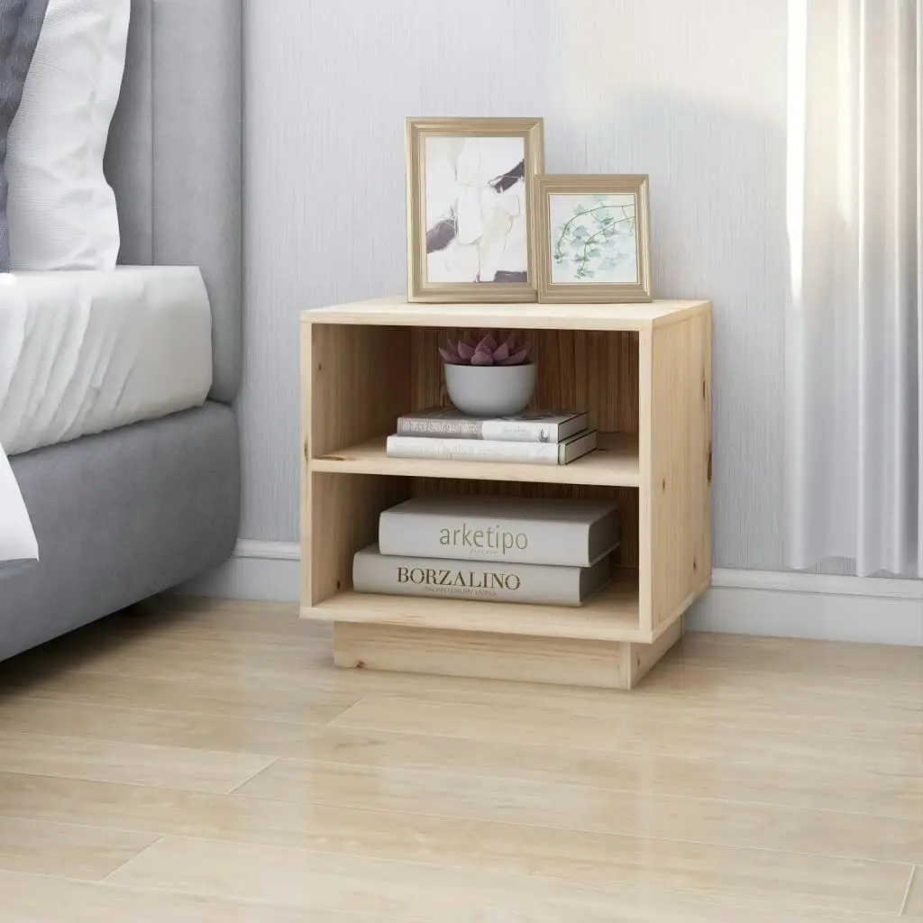 Bedside Cabinet 40x34x40 cm Solid Wood Pine 813325