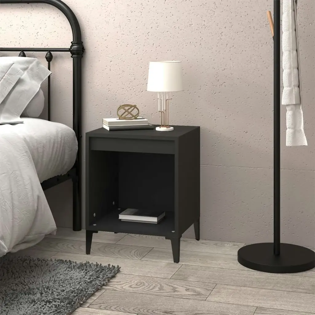 Bedside Cabinet Black 40x35x50 cm 821876