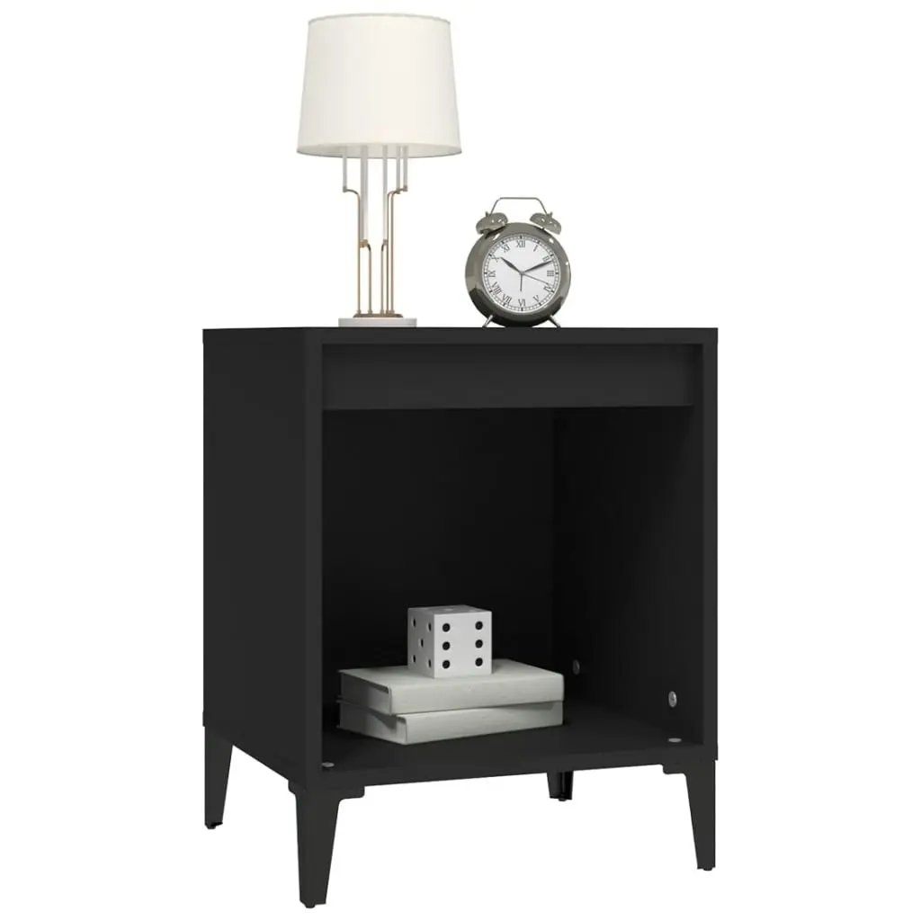 Bedside Cabinet Black 40x35x50 cm 821876