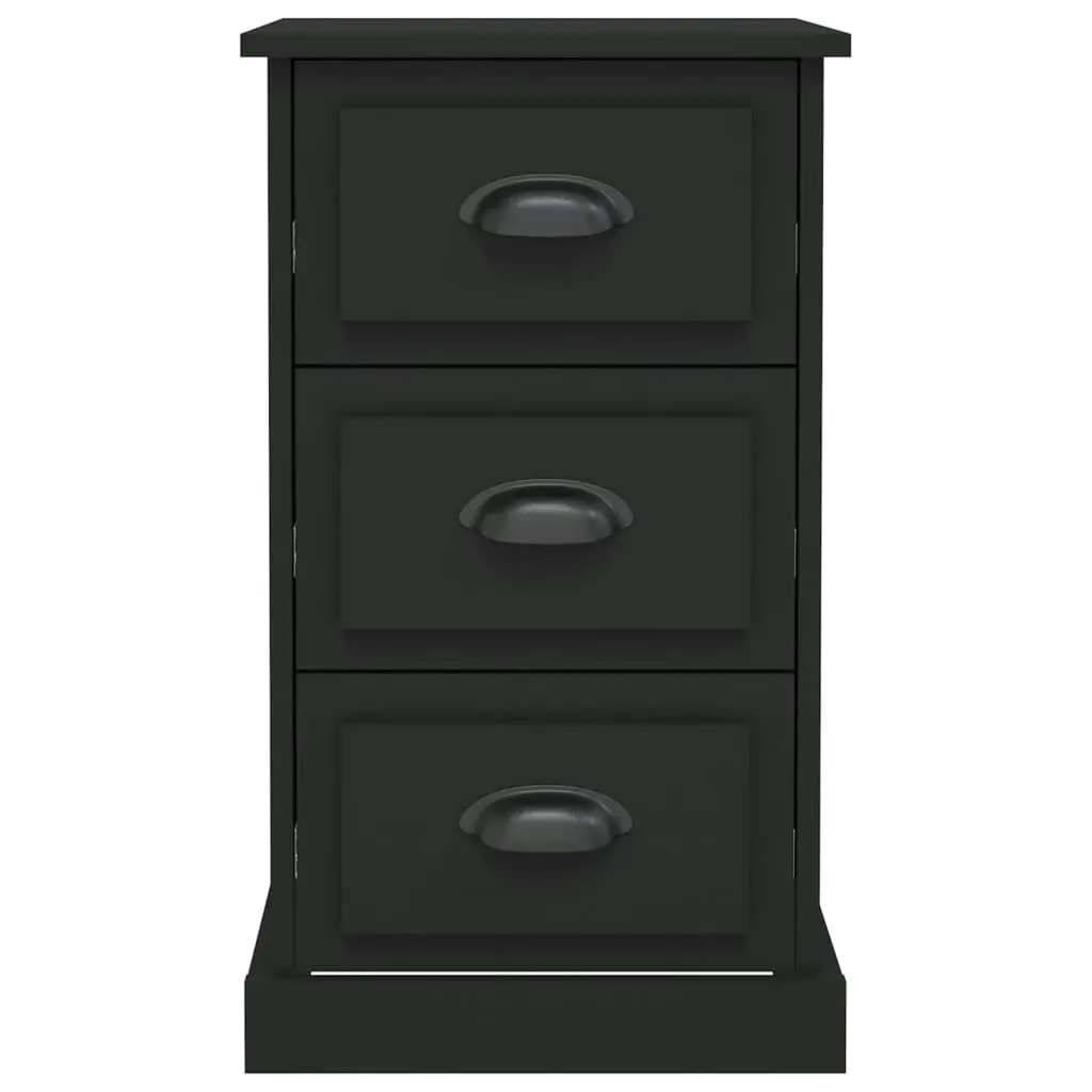 Bedside Cabinet Black 39x39x67 cm Engineered Wood 816161