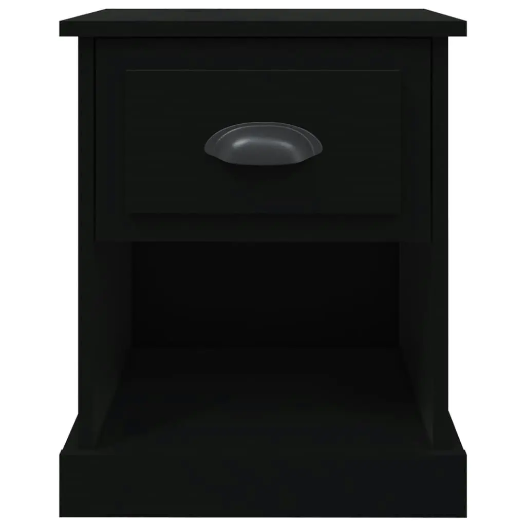 Bedside Cabinet Black 39x39x47.5 cm Engineered Wood 816130