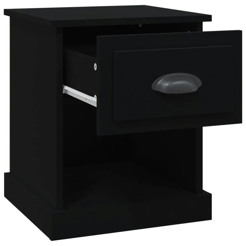 Bedside Cabinet Black 39x39x47.5 cm Engineered Wood 816130