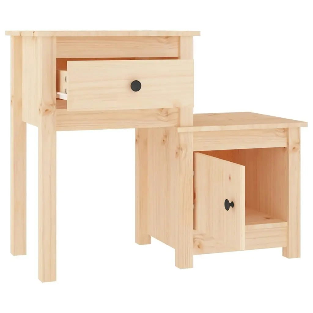 Bedside Cabinet 79.5x38x65.5 cm Solid Wood Pine 814539