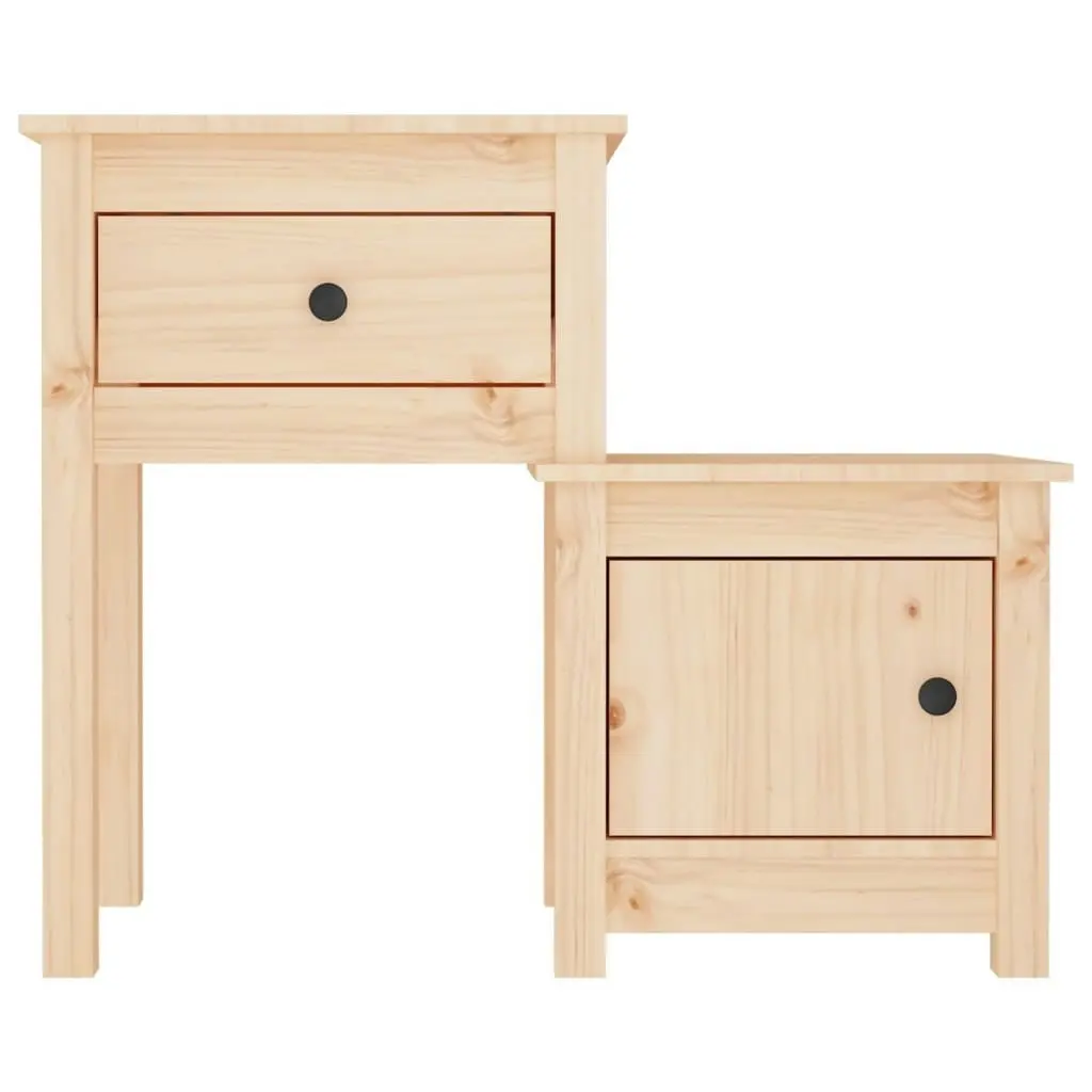 Bedside Cabinet 79.5x38x65.5 cm Solid Wood Pine 814539