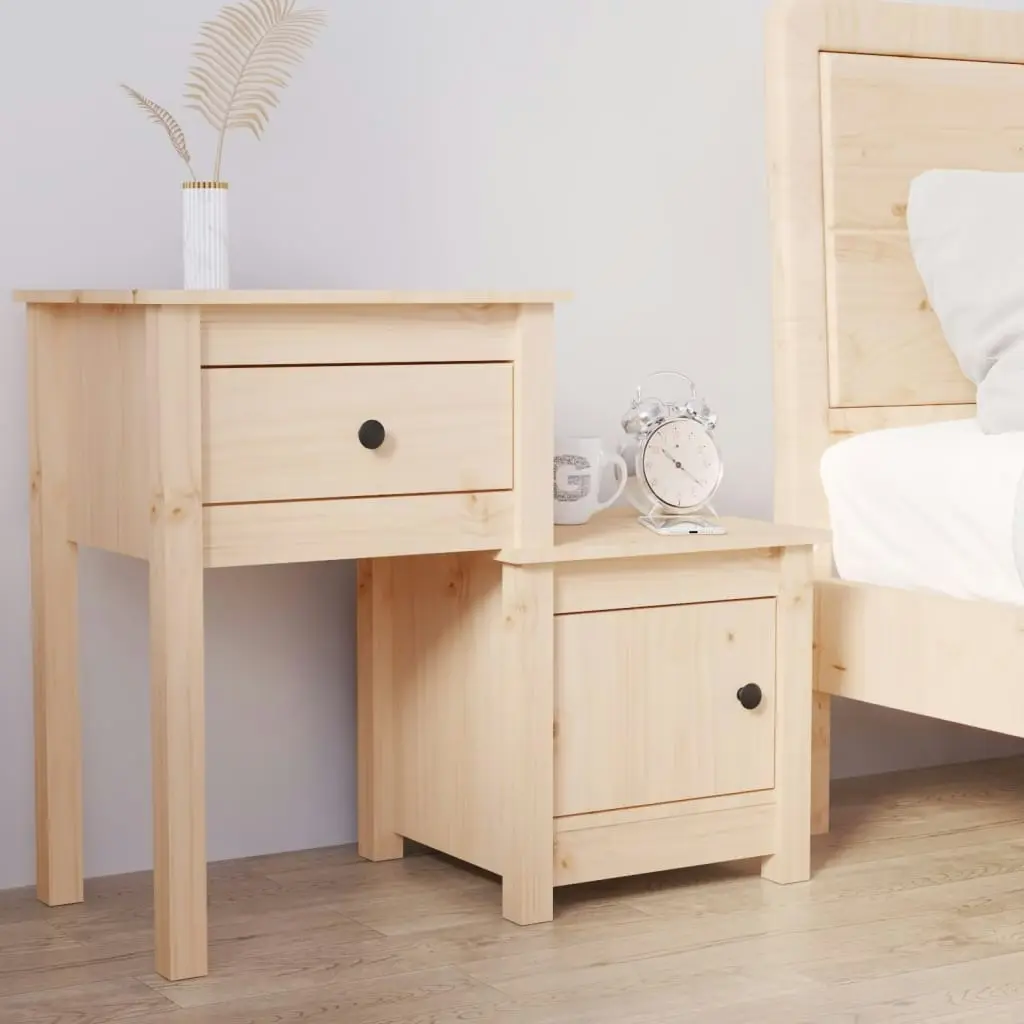 Bedside Cabinet 79.5x38x65.5 cm Solid Wood Pine 814539