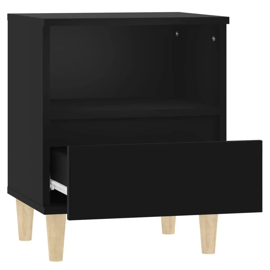 Bedside Cabinet Black 40x35x50 cm 821796