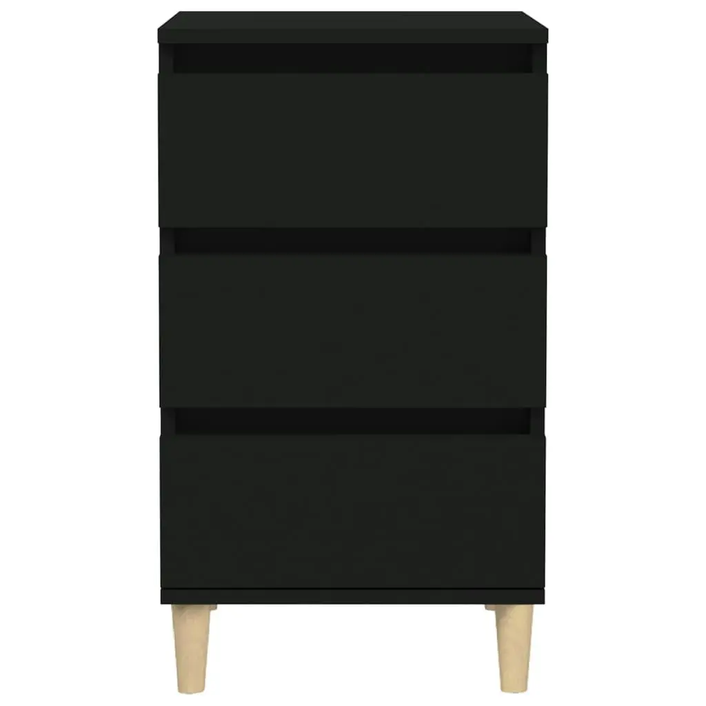 Bedside Cabinet Black 40x35x70 cm Engineered Wood 819661