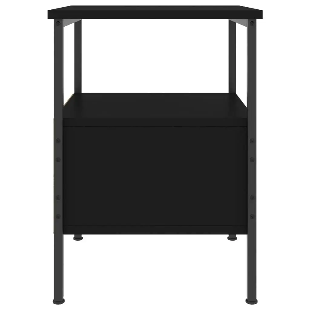 Bedside Cabinet Black 34x36x50 cm Engineered Wood 826043