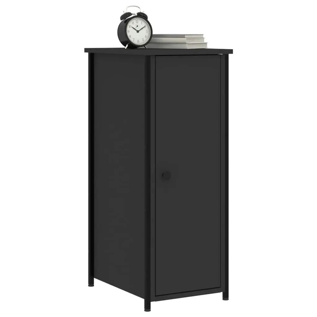 Bedside Cabinet Black 32x42x80 cm Engineered Wood 825963