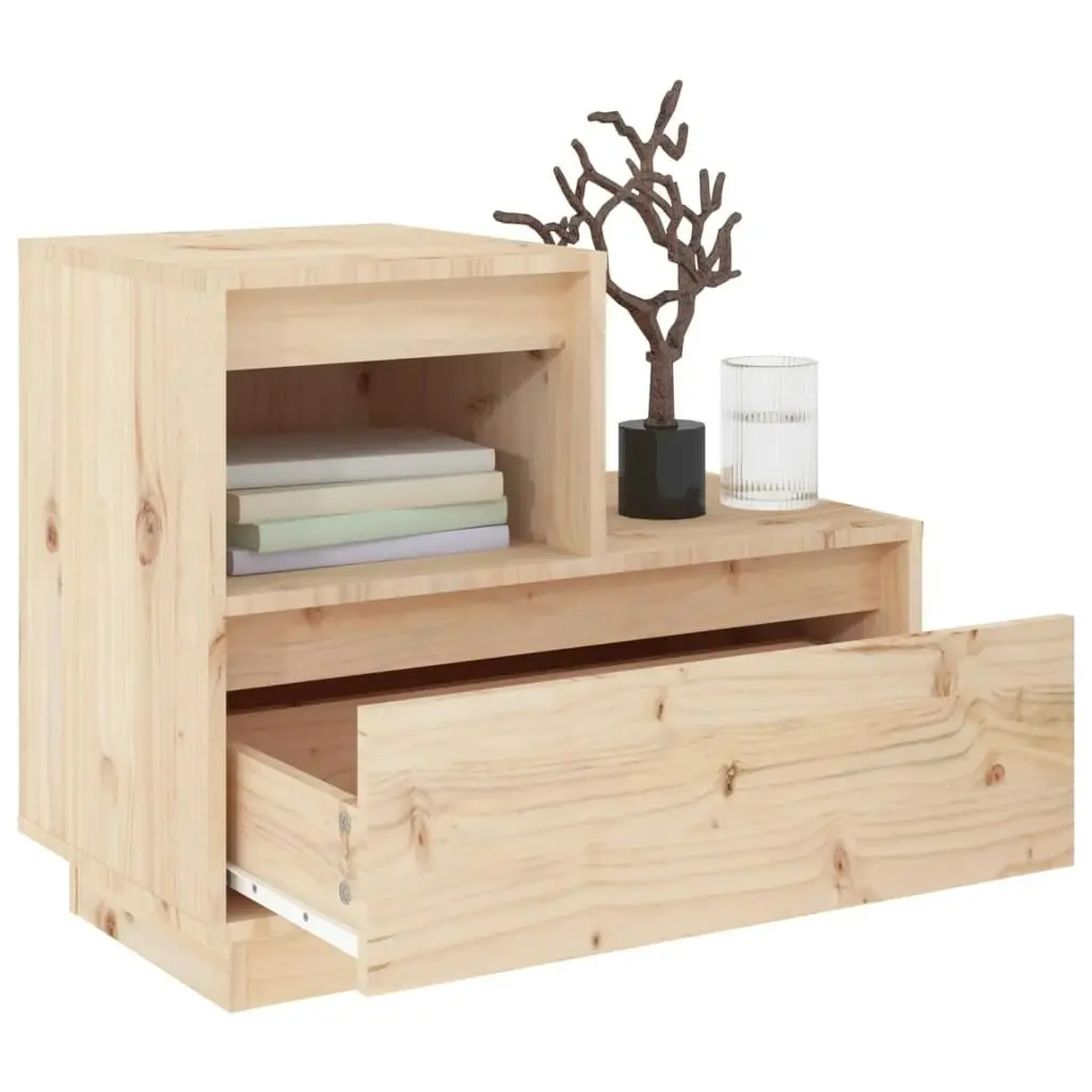 Bedside Cabinet 60x34x51 cm Solid Wood Pine 814374